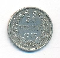 50 пенни 1907 года L Для Финляндии