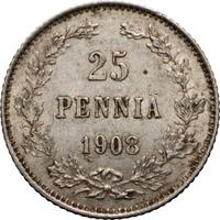 25 пенни 1908 года L Для Финляндии