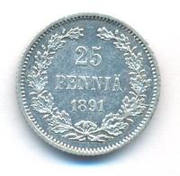 25 пенни 1891 года L Для Финляндии