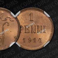 1 пенни 1914 года  Для Финляндии