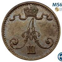 1 пенни 1881 года  Для Финляндии