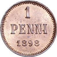 1 пенни 1898 года  Для Финляндии