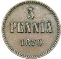 5 пенни 1870 года  Для Финляндии