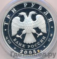 3 рубля 2005 года СПМД