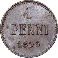 1 пенни 1895 года  Для Финляндии