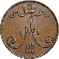 5 пенни 1892 года  Для Финляндии