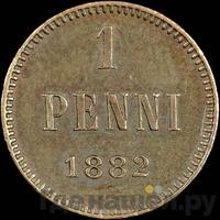 1 пенни 1882 года  Для Финляндии