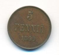 5 пенни 1899 года  Для Финляндии