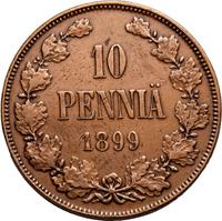 10 пенни 1899 года  Для Финляндии