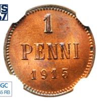 1 пенни 1915 года  Для Финляндии