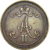 10 пенни 1866 года  Для Финляндии