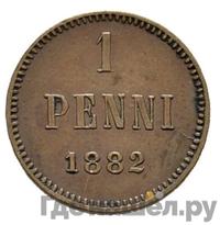 1 пенни 1882 года  Для Финляндии