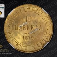 10 марок 1879 года S Для Финляндии