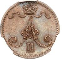 1 пенни 1876 года  Для Финляндии