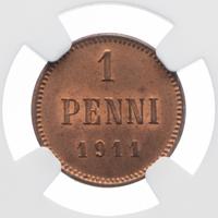 1 пенни 1911 года  Для Финляндии