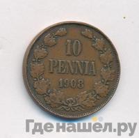 10 пенни 1908 года  Для Финляндии