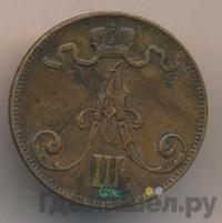 5 пенни 1888 года  Для Финляндии