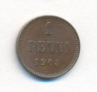 1 пенни 1905 года  Для Финляндии