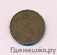 5 пенни 1875 года  Для Финляндии