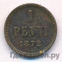 1 пенни 1872 года  Для Финляндии