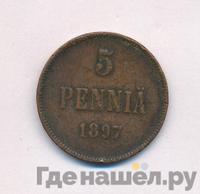 5 пенни 1897 года  Для Финляндии