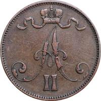 5 пенни 1872 года  Для Финляндии