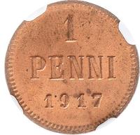 1 пенни 1917 года  Для Финляндии