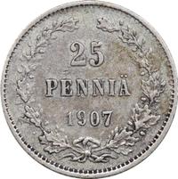 25 пенни 1907 года L Для Финляндии