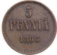 5 пенни 1866 года  Для Финляндии