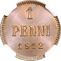 1 пенни 1912 года  Для Финляндии