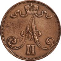 5 пенни 1873 года  Для Финляндии
