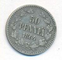 50 пенни 1864 года S Для Финляндии