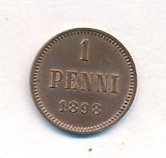 1 пенни 1898 года  Для Финляндии