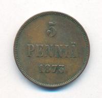 5 пенни 1873 года  Для Финляндии