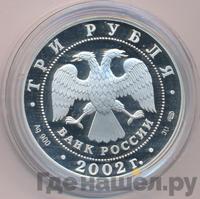3 рубля 2002 года СПМД