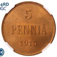 5 пенни 1915 года  Для Финляндии