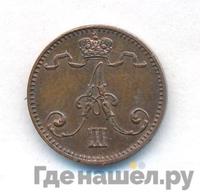 1 пенни 1881 года  Для Финляндии