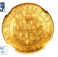 10 марок 1882 года S Для Финляндии