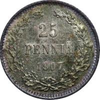 25 пенни 1907 года L Для Финляндии
