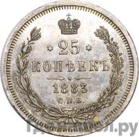 25 копеек 1883 года