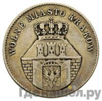 1 злотый 1835 года  Город Краков