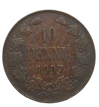 10 пенни 1907 года  Для Финляндии