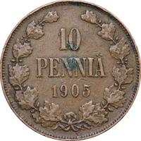10 пенни 1905 года  Для Финляндии
