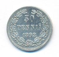 50 пенни 1892 года L Для Финляндии