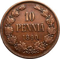 10 пенни 1890 года
