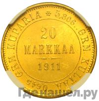 20 марок 1911 года L Для Финляндии