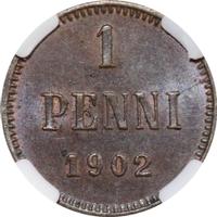 1 пенни 1902 года  Для Финляндии
