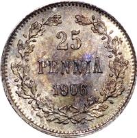 25 пенни 1906 года L Для Финляндии