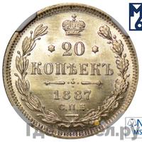 1 теньга 1887 года