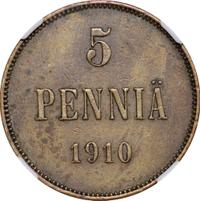 5 пенни 1910 года  Для Финляндии